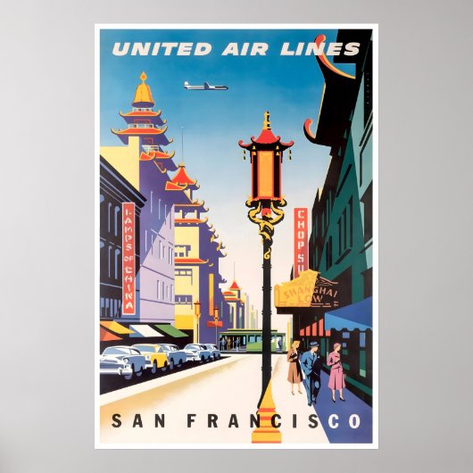 San Francisco Print California Travel Poster ポスター (正面)