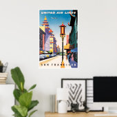 San Francisco Print California Travel Poster ポスター (ホームオフィス)
