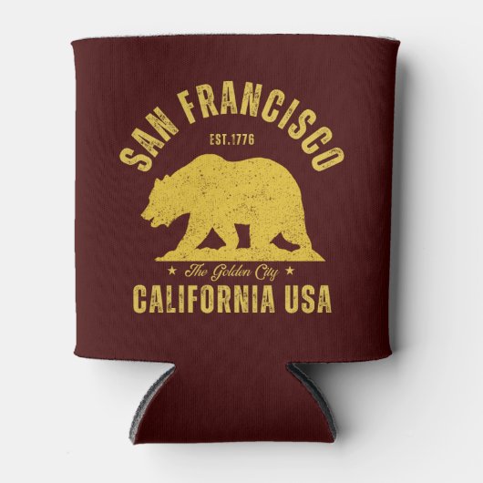 San Francisco Retro California Souvenir 缶クーラー (正面)
