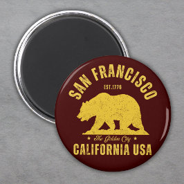 San Francisco Retro California Travel マグネット