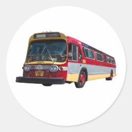 San Francisco Retro Muni Bus Sticker ラウンドシール