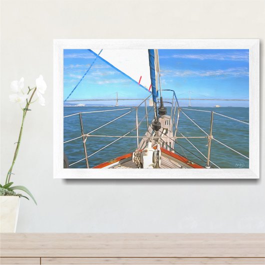 San Francisco Sailing 0869 Art Print ポスター