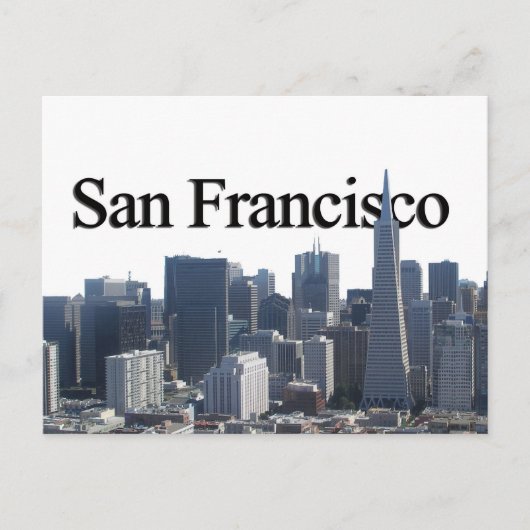San Francisco SkylineとSan Francisco in the Sky ポストカード (正面)