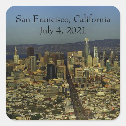 San Francisco Skyline #13-2スタンプ スクエアシール (正面)