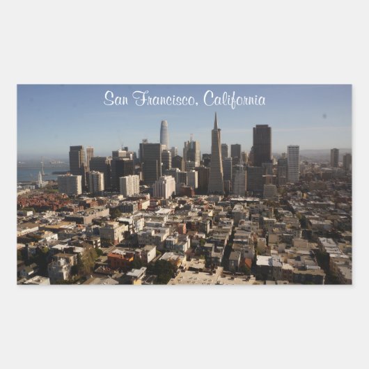 San Francisco Skyline #7-2スタンプ 長方形シール (正面)