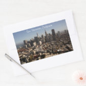 San Francisco Skyline #7-2スタンプ 長方形シール (封筒)
