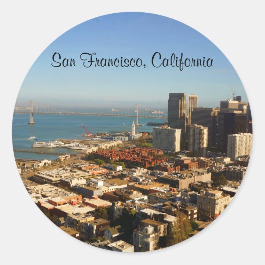 San Francisco Skyline #9-1スタンプ ラウンドシール (正面)