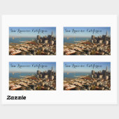 San Francisco Skyline #9-3スタンプ 長方形シール (シート)