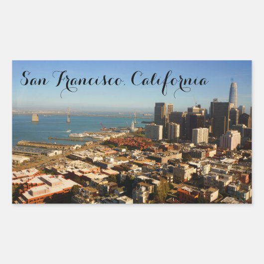 San Francisco Skyline #9-3スタンプ 長方形シール (正面)