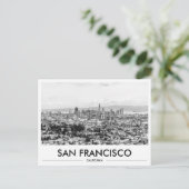 San Francisco Skyline Going Away Gift ポストカード (スタンド正面)