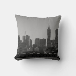 San Francisco Skyline Monochrome - Cityscape写真 クッション