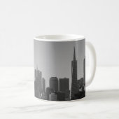 San Francisco Skyline Monochrome - Cityscape写真 コーヒーマグカップ (正面右)