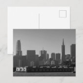 San Francisco Skyline Monochrome - Cityscape写真 ポストカード (正面/裏面)