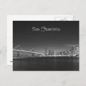 San Francisco Skyline Nightフォトポストカード ポストカード (正面/裏面)
