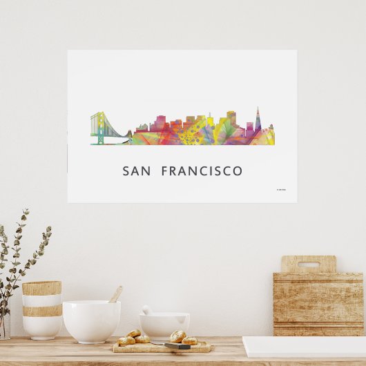 SAN FRANCISCO SKYLINE - WB1 – ポスター (キッチン)