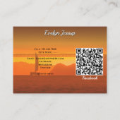 San Francisco Sunset 1124 QR Code Calling Card 名刺 (裏面)