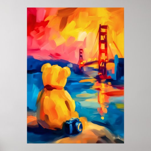 San Francisco Teddy Fauvist Sunset Print ポスター (正面)