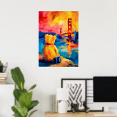 San Francisco Teddy Fauvist Sunset Print ポスター (ホームオフィス)