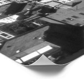 San Francisco Telegraph Hill – モノクロ ポスター (角)