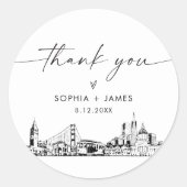 San Francisco Thank You Favy 3" （シート6枚） ラウンドシール (正面)