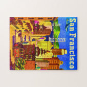 San Francisco Travel Poster Jigsaw Puzzle ジグソーパズル (横)
