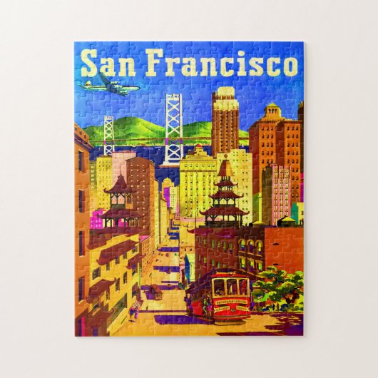 San Francisco Travel Poster Jigsaw Puzzle ジグソーパズル (縦)