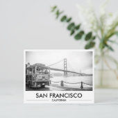San Francisco Trolley at Golden Gate Bridge ポストカード (スタンド正面)