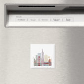 San Francisco v2スカイラインポスター マグネット (インサイチュ (食洗機))