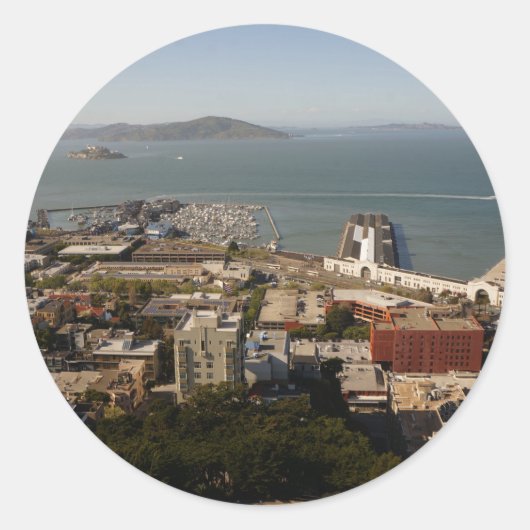 San Francisco View #1-1スタンプ ラウンドシール (正面)