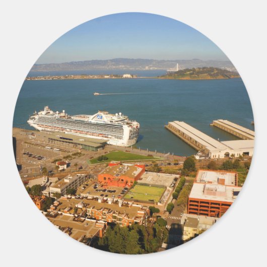 San Francisco View #4-1スタンプ ラウンドシール (正面)