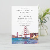 San Francisco  Watercolor Bachelorette Weekend 招待状 (スタンド正面)