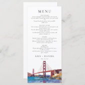 San Francisco Watercolor Destination Wedding メニュー (正面/裏面)