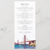 San Francisco Watercolor Destination Wedding メニュー (正面)