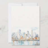 San Francisco Watercolor Landscape Bridal Shower 招待状 (裏面)