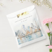 San Francisco Watercolor Landscape Wedding フェイバーバッグ (封をした状態)