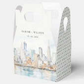 San Francisco Watercolor Landscape Wedding フェイバーボックス (オープン)