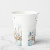 San Francisco Watercolor Landscape Wedding 紙コップ (左)