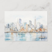 San Francisco Watercolor Landscape Wedding Details エンクロージャーカード (裏面)