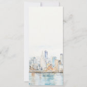 San Francisco Watercolor Landscape Wedding Menu 招待状 (裏面)