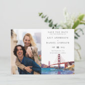 San Francisco Watercolor Photo Wedding セーブザデート (スタンド正面)