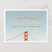 San Francisco Wedding Save the Date Photo Postcard ポストカード (正面)