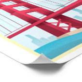 San Franisco, USA – ヴィンテージ旅行ポスター ポスター (角)