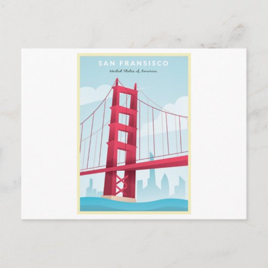 San Fransisco, USA - Vintage Travel Poster ポストカード (正面)