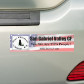 San Gabriel ValleyのCF (SGVCF)のバンパーステッカー バンパーステッカー (車上)