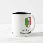 San Gennaroニューヨークのフェスティバルのマグの饗宴 ツートーンマグカップ (正面右)