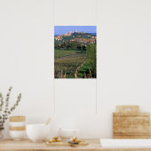 San Gimignanoの村は、の中に転がある ポスター (キッチン)