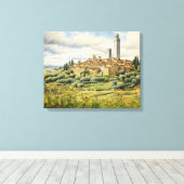 San Gimignano, Tuscany – イタリアのキャンバス印刷 キャンバスプリント (インサイチュ (ウッドフロア))