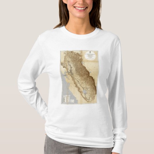 San Joaquinの地図 Tシャツ (正面)