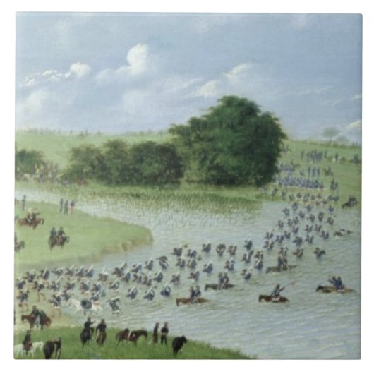 San Joaquin川、パラグアイ1865年の交差 タイル (正面)