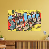 San Jose，カリフォルニア州ラージレターシーン2 キャンバスプリント (インサイチュ (リビング))